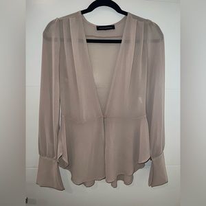 Sheer nude blouse